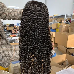 360 sem cola frontal italiana ondas 30 polegadas, vermelho peruca brasileira, atacado verificado vendedores de cabelo onda de água