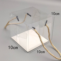 Boîte pliable transparente en PET pour présentation de gâteaux, idéale pour la livraison quotidienne de desserts aux pâtisseries dans les contextes de vente au détail