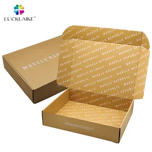 Custom corrugated recycled brown kraft paper Hijab hampers scarf hat pillow socks brand gift boxes package for shipping