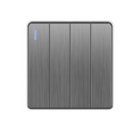 Interruptor de Pared Eléctrico Universal Gris de 13A con 2 Tomas USB (Tipo-C y A), Interruptor de Atenuación para Ventilador, Material de PC, 250V
