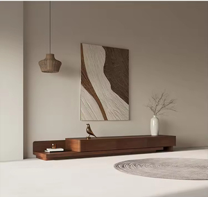 Mueble de TV y Mesa de Centro Modernos e Inteligentes para Sala de Estar, Diseño de Madera que Ahorra Espacio con Almacenamiento, Ecológico y Ajustable - Product Image 2