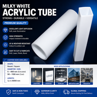 Ning E-Plastics Tube acrylique de plus grand diamètre Tube carré