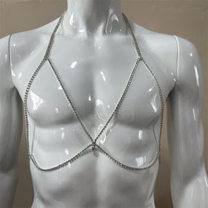 مثير دائرة صغيرة جدا فلاش الماس مرصع كروس قلادة الصدر حجر الراين طويل الجسم سلسلة الرقبة للرجل أو الإناث - Product Image 5