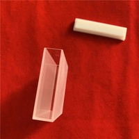 Cuvette optique à deux faces transparentes en quartz pour analyse UV Q108, cuvette en verre de silice fondue pour spectrométrie de fluorescence
