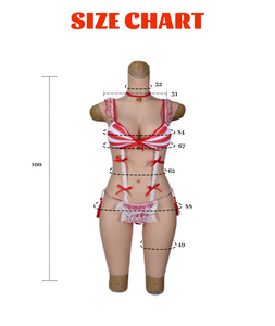 Mujeres Curva Artificial Modificación del cuerpo Emulational Ombligo Gota Forma del pecho Medias de silicona Body de goma - Product Image 3