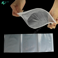 Sacs en plastique transparents réutilisables avec logo personnalisé pour perruques, emballage transparent à fermeture éclair, sacs en PVC transparents à fermeture éclair pour l'emballage en gros
