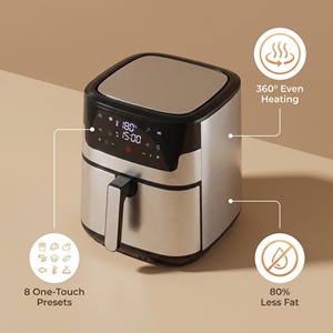 Friteuse électrique numérique <span class=keywords><strong>de</strong></span> style moderne <span class=keywords><strong>de</strong></span> 1800W 8L faisant frire les aliments sans <span class=keywords><strong>huile</strong></span> avec boîtier en acier inoxydable - Product Image 4