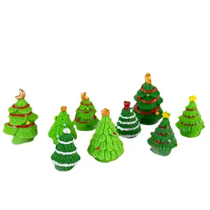 花园装饰迷你家居圣诞树雕像定制树脂魅力工艺品Diy圣诞