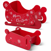 Boîte cadeau en carton à assembler soi-même, motif traîneau du Père Noël, pour fêtes de Noël en famille, décoration de luxe pour la maison