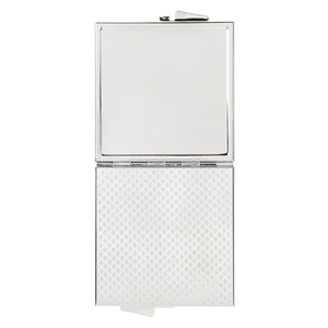 Wholesale Custom Logo Square <b>Compact</b> <b>Mirror</b> Silver Metal Double Sided Pocket Makeup <b>Mirror</b> Personalized Blank Folding Metal - Product Image 2