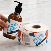 Étiquettes autocollantes personnalisées pour emballages de bouteilles cosmétiques, résistantes à l'eau et à l'huile, rouleaux d'étiquettes de luxe pour pots de soins de la peau, autocollants avec logo