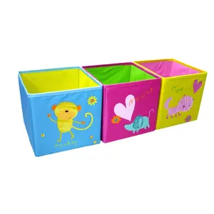 工厂聚酯可折叠玩具收纳盒儿童织物收纳盒方形现代墙壁收纳盒儿童可折叠1pc