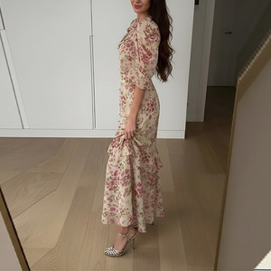 General Merchandise 2026 Spring New Arrival: Cross-Border European and American Foreign Trade Women's Clothing, French Retro <strong>Flo</strong> - Product Image 4