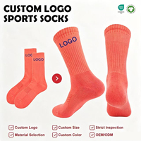 Chaussettes de sport personnalisées avec logo imprimé, disponibles en plusieurs couleurs, avec bord côtelé, pour équipes sportives