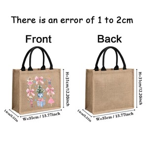 Bolsa <span class=keywords><strong>de</strong></span> Lona con Estampado <span class=keywords><strong>de</strong></span> <span class=keywords><strong>Ballet</strong></span> <span class=keywords><strong>Cascanueces</strong></span>, Bolsa <span class=keywords><strong>de</strong></span> Compras Reutilizable con Temática Navideña - Product Image 6