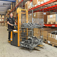 Contenedor Plegable Apilable Galvanizado para Almacenamiento Logístico en Almacén