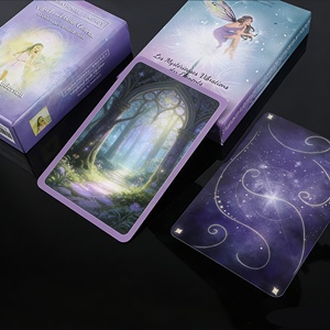 Hermosos Mazos de Cartas de <span class=keywords><strong>Tarot</strong></span> Personalizados de Papel de Arte de 400 g/m², Doble Cara, Ecológicos, Reciclables, 78 Cartas, con Logotipo Personalizado, para Uso Familiar, Venta al por Mayor - Product Image 3