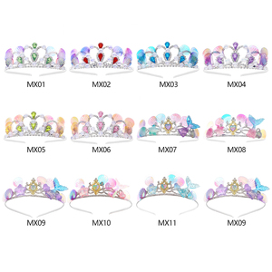 Bestseller Party Festival Kristall-Haarreif Mädchen Prinzessin Party Dekorationen Muschel Seestern Meerjungfrau Tiara Krone für Kinder - Product Image 4