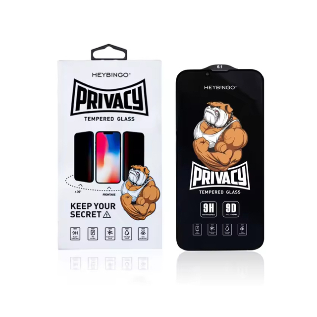 2025 New 9H Hardness 9D Ultra-Thin 0.33mm Tempered Glass Privacy Screen Protector for 16/17 Pro Max/15/14/13