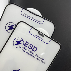 ESD ฟิล์มกระจกนิรภัยป้องกันไฟฟ้าสถิตย์,ฟิล์มกันรอยแบบเต็มจอสำหรับ iPhone 14 Pro Max 13 Mini 12 11 XS XR X 8 7 6 Plus SE - Product Image 4