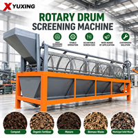 Machine de criblage d'engrais, tamis rotatif à tambour pour le classement des granulés d'engrais organiques et équipement de ligne de production