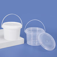 Balde de embalagem plástica de pequeno volume, 1000ml 1 litro material transparente pp com tampa