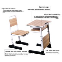 Ensemble de chaise et bureau d'étude ergonomique pour étudiants, design nordique, écologique, de haute qualité, durable, vente en gros directe d'usine chinoise