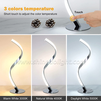 Spiral lampe Schlafzimmer Nachttisch Nachtlicht Lesung Kreative S-förmige Lampe Tisch Nacht lampe für Schlafzimmer Beleuchtung