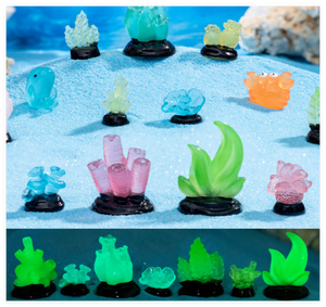 Oceaan Thema Geschenk Lichtgevende Gloeiende Wezens Miniatuur Tuinspeelgoed <span class=keywords><strong>Aquarium</strong></span> Kleine Zeester Koraal Schattig Klein Verzamelbeeldje - Product Image 2