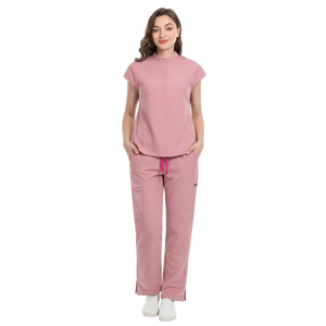 42393 Ensembles de Blouses Médicales Personnalisées; Uniformes Médicaux Performants en Lin Respirant pour Femme – Idéal Été - Product Image 1