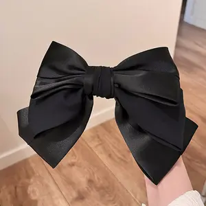 Wholesale Women Sweet Big Satin Bow Hairpin Hair Accessories Headwear Hair Clips Large Ribbon Bow Hairpin