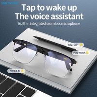Lunettes audio intelligentes sans fil avec commande tactile, lecture de musique, Bluetooth, lecteur de musique intégré