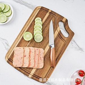 Nuevo producto transfronterizo: Tabla de cortar de madera de acacia con hebilla, diseño creativo, doble cara, con fregadero, ideal para el hogar - Product Image 1