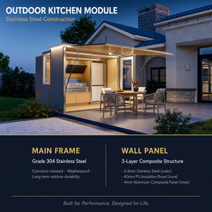 Mueble de Cocina Portátil YEYON OEM con Gabinetes y Fregadero Personalizados, Instalación Rápida con Almacenamiento, Mueble de Cocina Exterior Portátil - Product Image 2