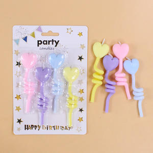 Pulgar doblado multicolor Corazón creativo Espiral larga Quema Velas <span class=keywords><strong>de</strong></span> <span class=keywords><strong>Canto</strong></span> <span class=keywords><strong>de</strong></span> <span class=keywords><strong>feliz</strong></span> <span class=keywords><strong>cumpleaños</strong></span> - Product Image 1