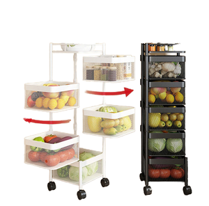 Estante de almacenamiento vertical de metal plegable apilable organiza tu cocina u hogar con este eficiente organizador - Product Image 4