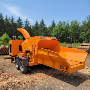 Mobile Diesel Wood Chipper Fully Automatic Tree and Branch Wood Shredder Biomass Wood Crusher - Product Image 1