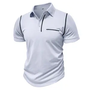 Custom New Design Men's Polo shirts high quality and cheapest price suitable for men's own design neck label print shirt