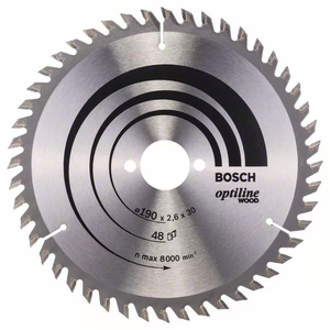 สำหรับ Bosch optiline 190มม. เลื่อยวงเดือน48ฟันสำหรับไม้อะลูมิเนียมพลาสติกอัลลอยคาร์ไบด์ปรับแต่งได้2608640617 - Product Image 1