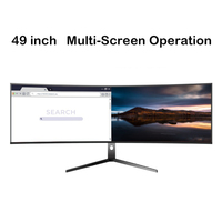 Écran large Moniteur incurvé 49 pouces Écran d'ordinateur pour PC 3800R 75hz Moniteur de jeu 5K