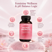 Approvisionnement direct usine : Probiotiques féminins personnalisés pour femmes, soin naturel, 30 capsules, complément alimentaire pour l'équilibre du pH urinaire