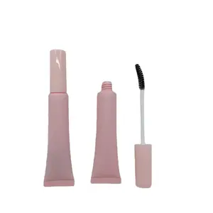 Kozmetik sıkma tüpleri maskara dudak parlatıcısı ambalaj yuvarlak tüp fırça aplikatör ile
