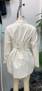 GX9040 时尚2025性感服装精品翻领V领长袖西装外套连衣裙优雅商务迷你连衣裙 - Product Image 5