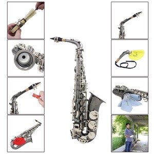Saxophone alto mi bémol en laiton professionnel <span class=keywords><strong>Sax</strong></span> nickelé <span class=keywords><strong>noir</strong></span> - Product Image 6