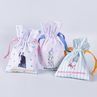 Cadeau en coton imprimé numérique écologique personnalisé avec cordon de serrage petit emballage pochette en coton avec logo pour stockage de bonbons