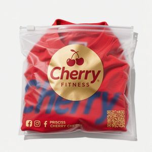 Personalizado mate blanco esmerilado bolsas de plástico con cremallera con logotipo personalizado impreso camiseta de plástico regalo bolsas de plástico con cremallera al por mayor - Product Image 2