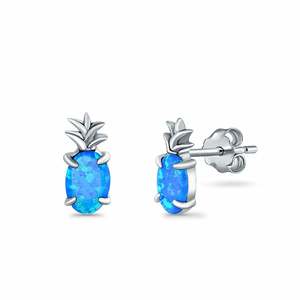 Boucles d'oreilles opales tendance pour femmes - boucles d'oreilles à clous en forme d'<span class=keywords><strong>ananas</strong></span> - boucles d'oreilles simples et mignonnes de style étudiant - Product Image 3
