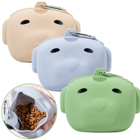 Sac de dressage pour chien en silicone écologique de qualité alimentaire, portable, avec fermeture magnétique et clip de ceinture