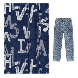 Cina stock di fabbrica e filo di jeans in tessuto vendita calda jeans tessuto jacquard denim vintage tessuto per designer di abbigliamento con il commercio all'ingrosso