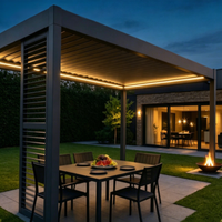 Pergola en aluminium robuste pour extérieur, anti-corrosion, design moderne, écologique, pour balcon, patio, jardin, cour, terrasse, personnalisable